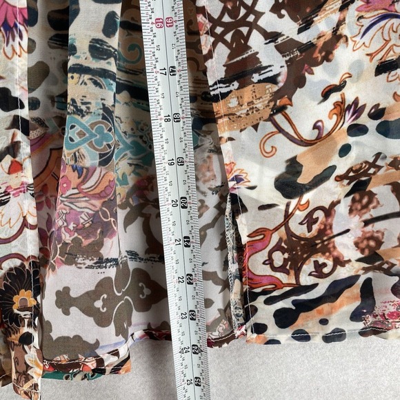 NWT Boston Proper Boho Maxi Skirt Sz 6 Colorful Abstract Flowy Southwestern - Picture 11 of 16